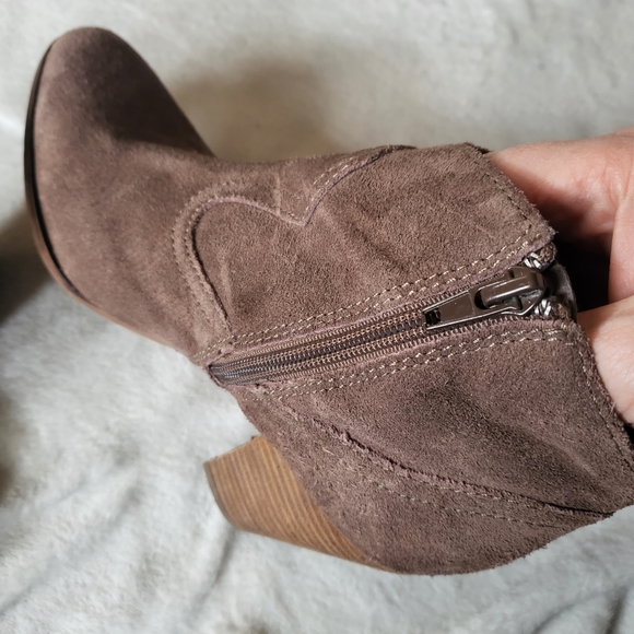 Steve Madden Ohio suede fringe ankle boot brown women's size 8 - Picture 7 of 10